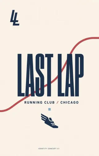 Last Lap Running Club — identity concept poster