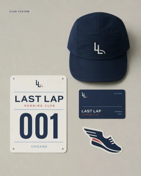 Last Lap Running Club — club system mockup