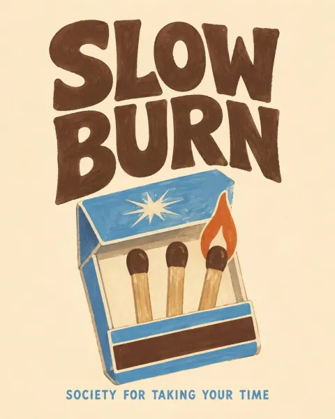 Slow Burn — Society for Taking Your Time illustration