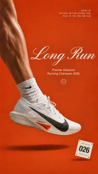 Long Run Distance Edition — running shoe poster for the Long Run Club